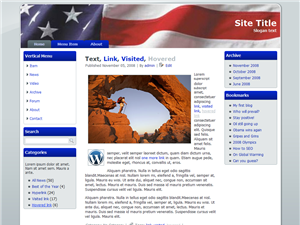 WordPress Boy Scout Flag Blue Theme