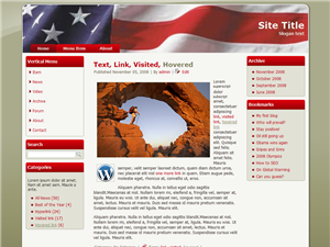 WordPress Boy Scout Flag Red Theme